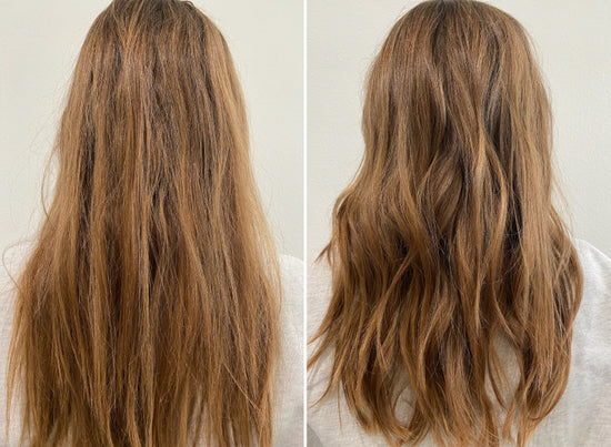before and after using the duo and to the root