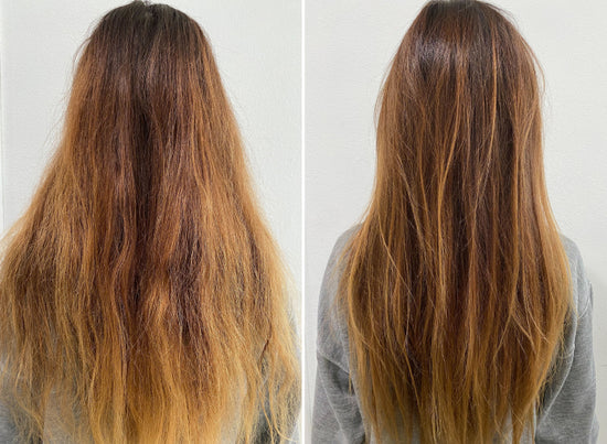 before and after using the duo and to the root