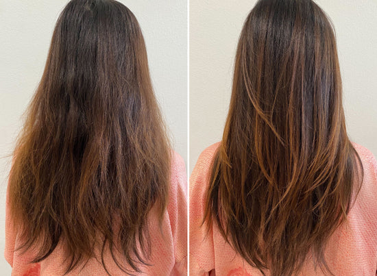 before and after using the duo and to the root