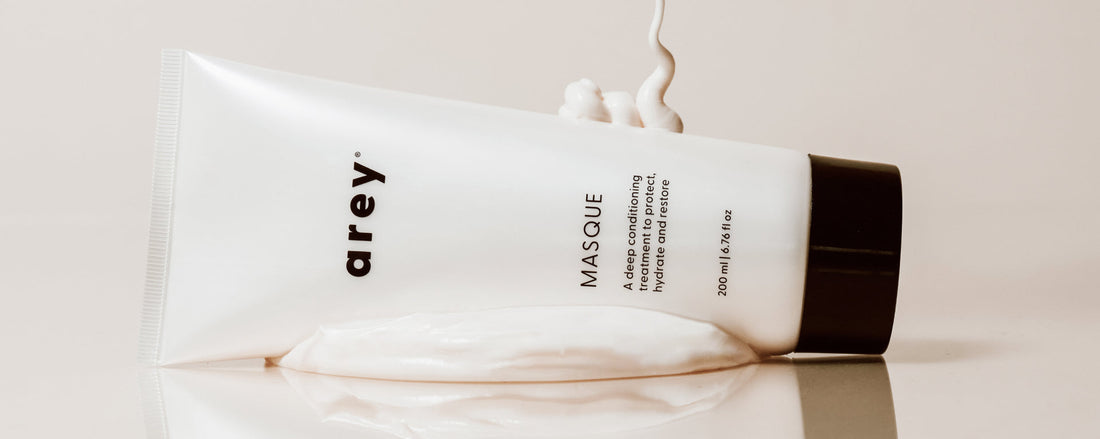 Image of a tube of Arey Masque deep hair conditioning treatment 