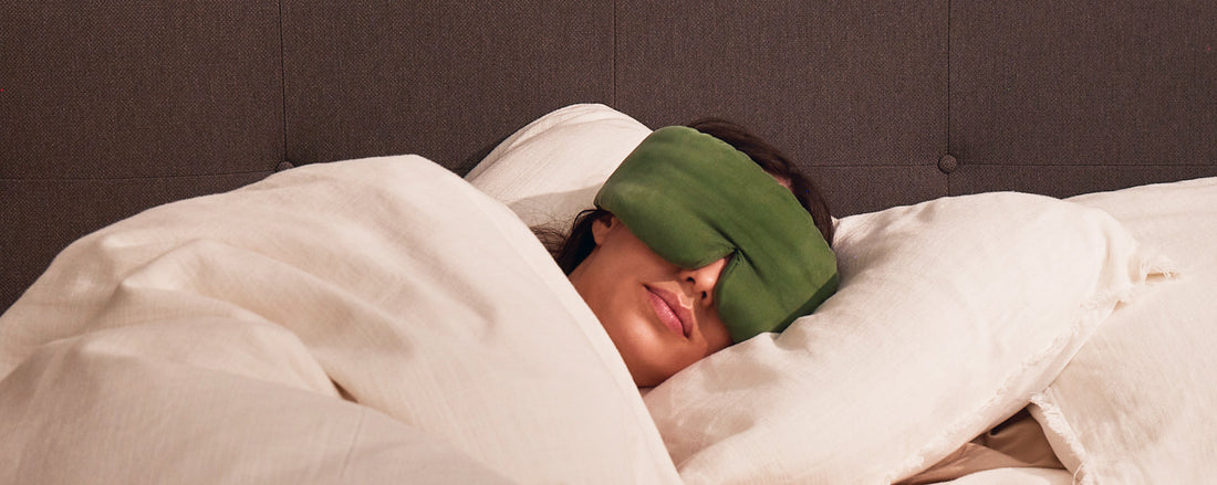 Girl sleeping with sleep mask