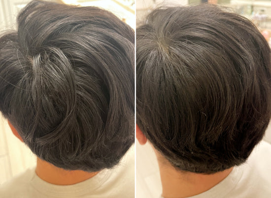 before and after image of using wash