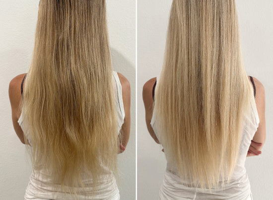 before and after using the duo, mend, and To The root