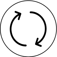 two arrows in a circle